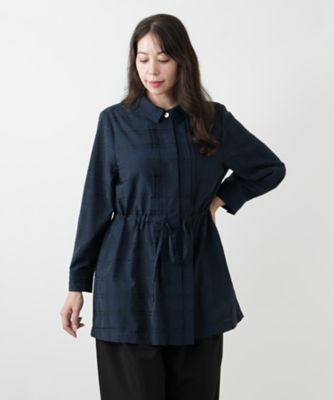 チェックチュニックブラウス | Leilian plus house (Women