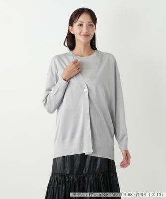 極美品　Leilian　レリアン 2022　カーディガン　15+ 大きいサイズ Vネックカーディガン | Leilian plus house (Women/大きい