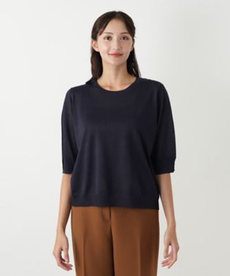 ✳︎極美品✨23AW Leilian レリアン　定価5.2万ゆったりめロングニット クルーネックニット | Leilian plus house (Women/大きいサイズ