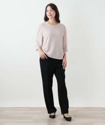 leilian - Leilian(レリアン) ノースリーブセーター サイズ13+ S レディース - ダークグリーン クルーネック クルーネックメランジニット | Leilian (Women)/レリアン | 三越