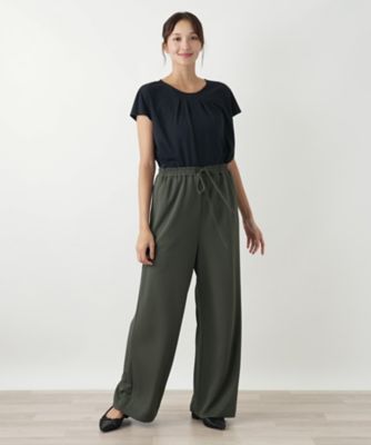 F563 美品 13+ XL レリアン プラスハウス 現行 ワイド レディース ワイドパンツ | Leilian plus house (Women/大きいサイズ