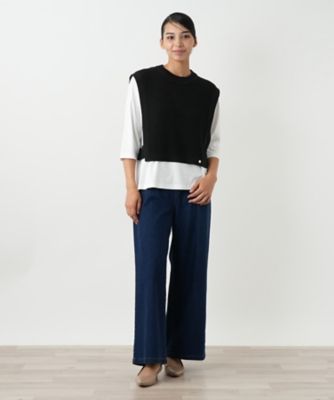 ニットベスト | Leilian plus house (Women/大きいサイズ