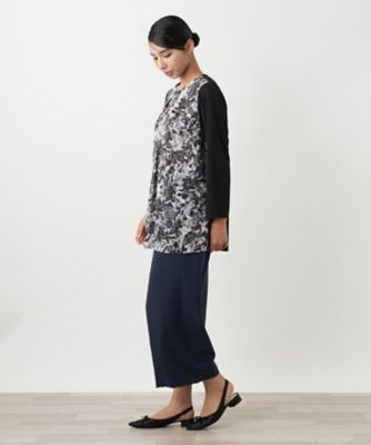切替タックブラウス【Leilian WHITE LABEL