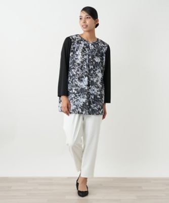 切替タックブラウス【Leilian WHITE LABEL