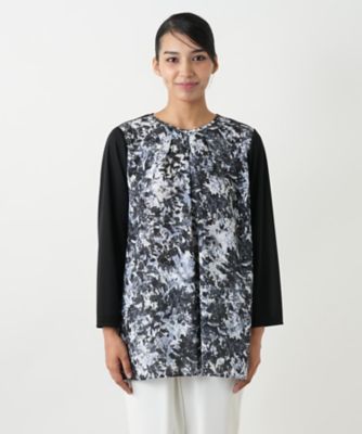 切替タックブラウス【Leilian WHITE LABEL
