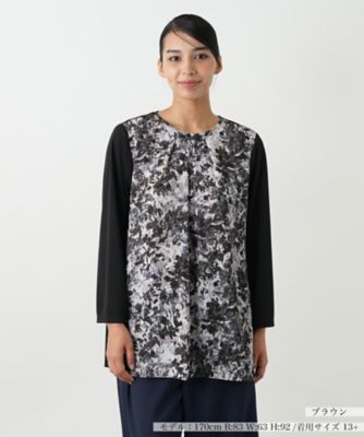 ＜Leilian plus house (Women/大きいサイズ)＞切替タックブラウス【Ｌｅｉｌｉａｎ　ＷＨＩＴＥ　ＬＡＢＥＬ】