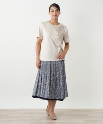 ウォッシャブル】リバーシブルスカート【Leilian WHITE