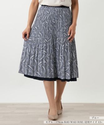 ＜Leilian plus house (Women/大きいサイズ)＞リバーシブルスカート【Ｌｅｉｌｉａｎ　ＷＨＩＴＥ　ＬＡＢＥＬ】