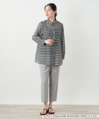 チェックブラウス【Leilian WHITE LABEL