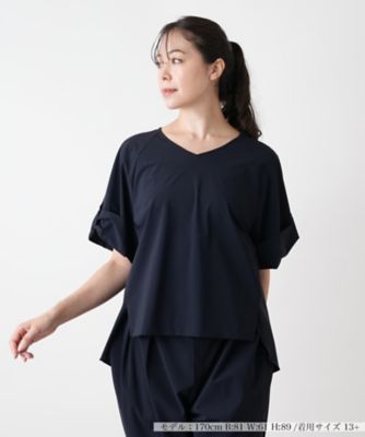 【店舗人気】Ｖネックブラウス【ＢＯＵＲＧＥ】