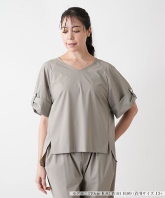 【店舗人気】Ｖネックブラウス【ＢＯＵＲＧＥ】