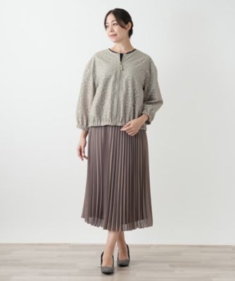 ノーカラーブルゾン【Leilian WHITE LABEL