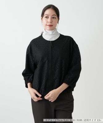 ノーカラーブルゾン【Leilian WHITE LABEL