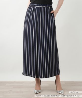 ＜Leilian plus house (Women/大きいサイズ)＞ストライプパンツ【Ｌｅｉｌｉａｎ　ＷＨＩＴＥ　ＬＡＢＥＬ】
