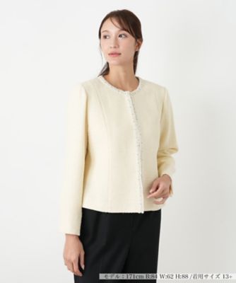 【送料無料】Leilian plus house (Women/大きいサイズ)/レリアン プラスハウス ジャケット 92アイボリー コート・ジャケット【三越伊勢丹/公式】