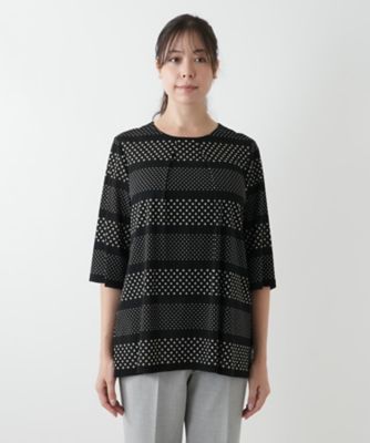 ドットボーダーブラウス【プラス企画】 | Leilian plus house