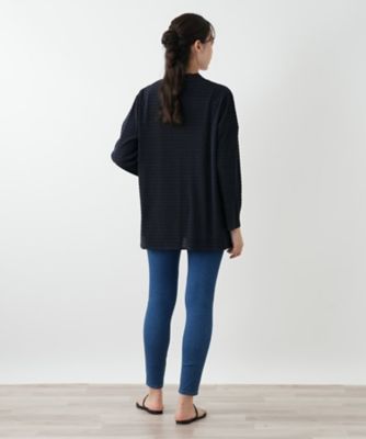 ボーダー羽織ブラウス【Leilian WHITE LABEL