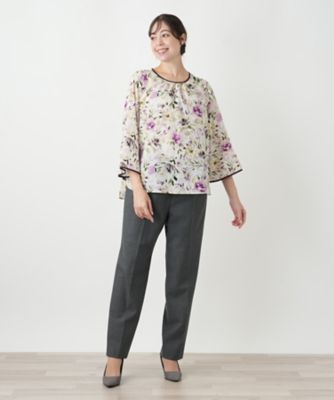 花柄ブラウス【Leilian WHITE LABEL】 | Leilian 