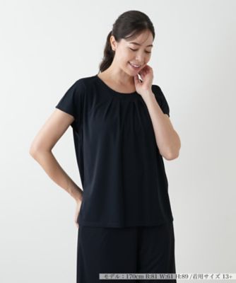 Leilian plus house (Women/大きいサイズ)/レリアン　プラスハウス タックカットソー【Ｌｅｉｌｉａｎ　ＷＨＩＴＥ　ＬＡＢＥＬ】