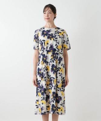 花柄フレアワンピース【Leilian WHITE LABEL