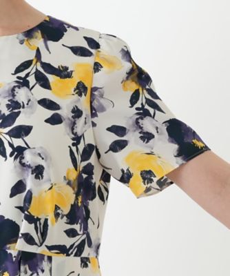花柄フレアワンピース【Leilian WHITE LABEL