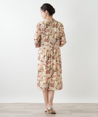 花柄フレアワンピース【Leilian WHITE LABEL
