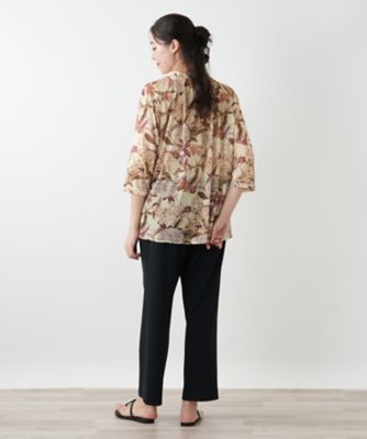 花柄フレアブラウス【Leilian WHITE LABEL