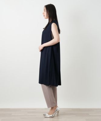 美品 レリアン プラスハウス ロングベスト ジレ 3XL 大きいサイズ 異素材 ロングレングスジレ【THE NEW】 | Leilian plus house