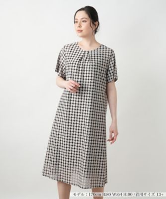 ＜Leilian plus house (Women/大きいサイズ)＞幾何学柄ワンピース