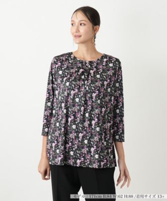＜Leilian plus house (Women/大きいサイズ)＞花柄カットソー【プラス企画】