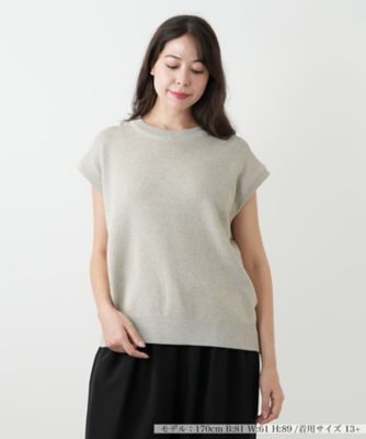 ＜Leilian plus house (Women/大きいサイズ)＞ラメフレンチスリーブニット【プラス企画】