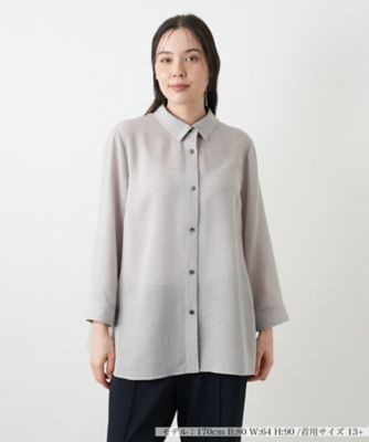 Leilian　レリアン　プラスハウス13＋ 七分袖ブラウス【Leilian WHITE LABEL