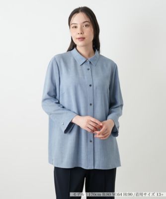 レリアン　ブラウス13＋ ギンガムチェックブラウス【Leilian WHITE LABEL】|レリアン