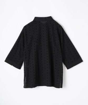 カットワーク七分袖ブラウス【Ｌｅｉｌｉａｎ　ＷＨＩＴＥ　ＬＡＢＥＬ】