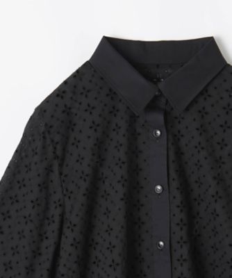 カットワーク七分袖ブラウス【Ｌｅｉｌｉａｎ　ＷＨＩＴＥ　ＬＡＢＥＬ】
