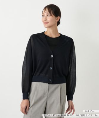 ＜Leilian plus house (Women/大きいサイズ)＞カーディガン【Ｌｅｉｌｉａｎ　ＷＨＩＴＥ　ＬＡＢＥＬ】
