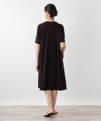 Vネックフレアワンピース【Leilian WHITE LABEL