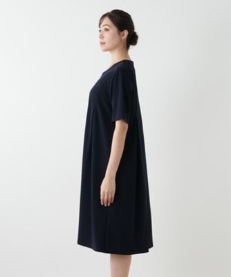 Leilian Vネック ワンピース 13＋ ウォッシャブル】Vネックフレアワンピース【Leilian