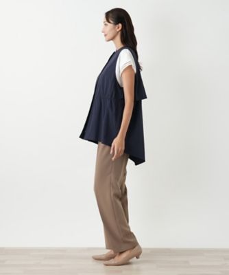 美品 レリアン プラスハウス ロングベスト ジレ 3XL 大きいサイズ 異素材 ニットベスト | Leilian plus house (Women/大きいサイズ