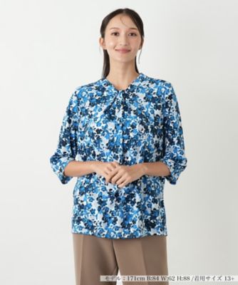 ＜Leilian plus house (Women/大きいサイズ)＞花柄カットソー【Ｌｅｉｌｉａｎ　ＷＨＩＴＥ　ＬＡＢＥＬ】