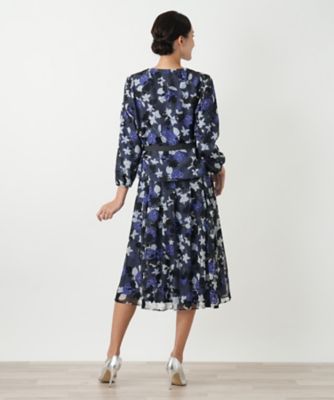 レリアンの花柄スーツ 花柄ブラウススーツ【Leilian WHITE LABEL