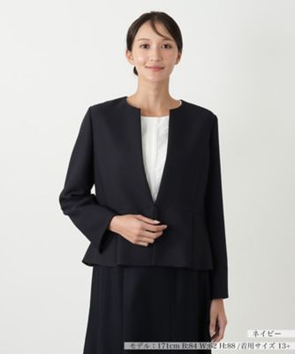 ＜Leilian plus house (Women/大きいサイズ)＞ジャケット【Ｌｅｉｌｉａｎ　ＷＨＩＴＥ　ＬＡＢＥＬ】