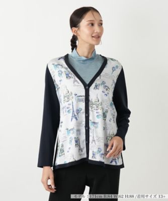 ＜Leilian plus house (Women/大きいサイズ)＞プリント柄カーディガン【Ｌｅｉｌｉａｎ　ＷＨＩＴＥ　ＬＡＢＥＬ】