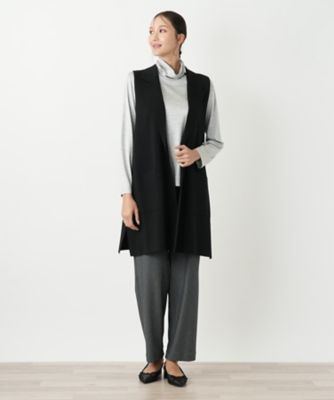 レリアンプラスハウス ベージュ 13＋ ニットベスト ジレ ニットベスト【Leilian WHITE LABEL