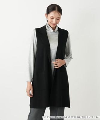 ＜Leilian plus house (Women/大きいサイズ)＞ニットベスト【Ｌｅｉｌｉａｎ　ＷＨＩＴＥ　ＬＡＢＥＬ】
