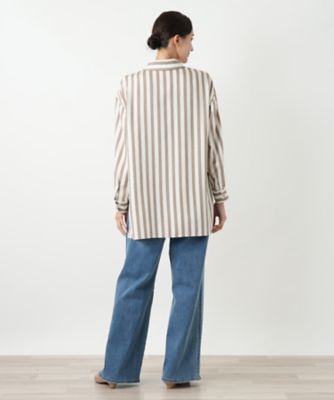 ストライプ柄シャツブラウス【プラス企画】 | Leilian plus house