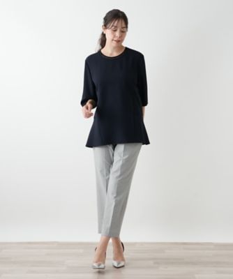 Leilian PLUS HOUSE / レリアンプラスハウス フレアブラウス【プラス企画】 プリントブラウス【Leilian WHITE LABEL