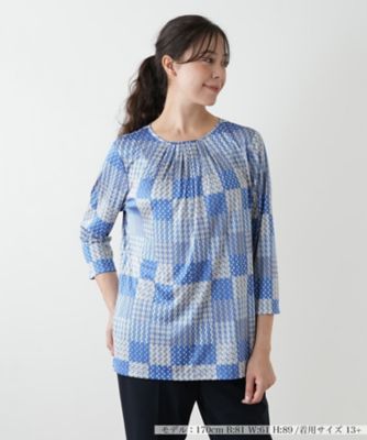 編み柄バルーンスリーブニット | Leilian plus house (Women
