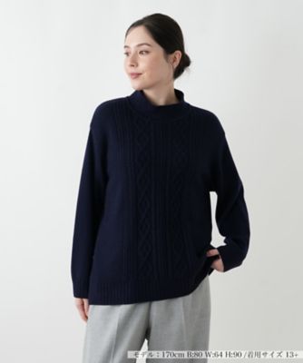 【送料無料】Leilian plus house (Women/大きいサイズ)/レリアン プラスハウス セーター 39ネービーブルー トップス【三越伊勢丹/公式】