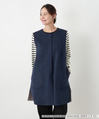 【送料無料】Leilian plus house (Women/大きいサイズ)/レリアン プラスハウス ベスト 38ネービーブルー 衣料品【三越伊勢丹/公式】